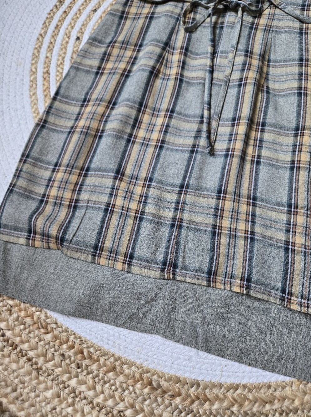 Tristan & Iseut Vintage 90s Plaid Shift Dress Preppy Schoolgirl Dark Academia 7 - Picture 5 of 16